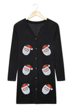 Solid Color Open-Front Buttons Cardigan