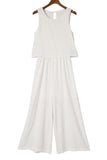 Sleeveless Ankle Length Wide Leg Jumpsuit