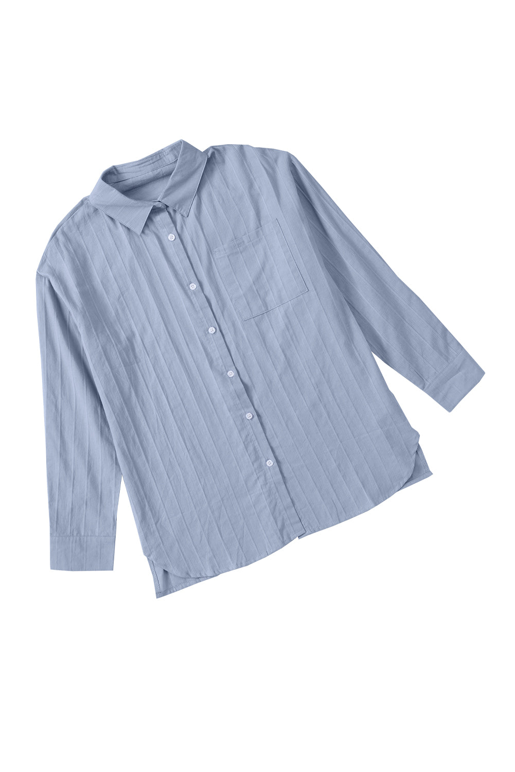 Textured Buttons Pocketed Shirt