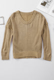 Ribbed Trim Oversize Sweater