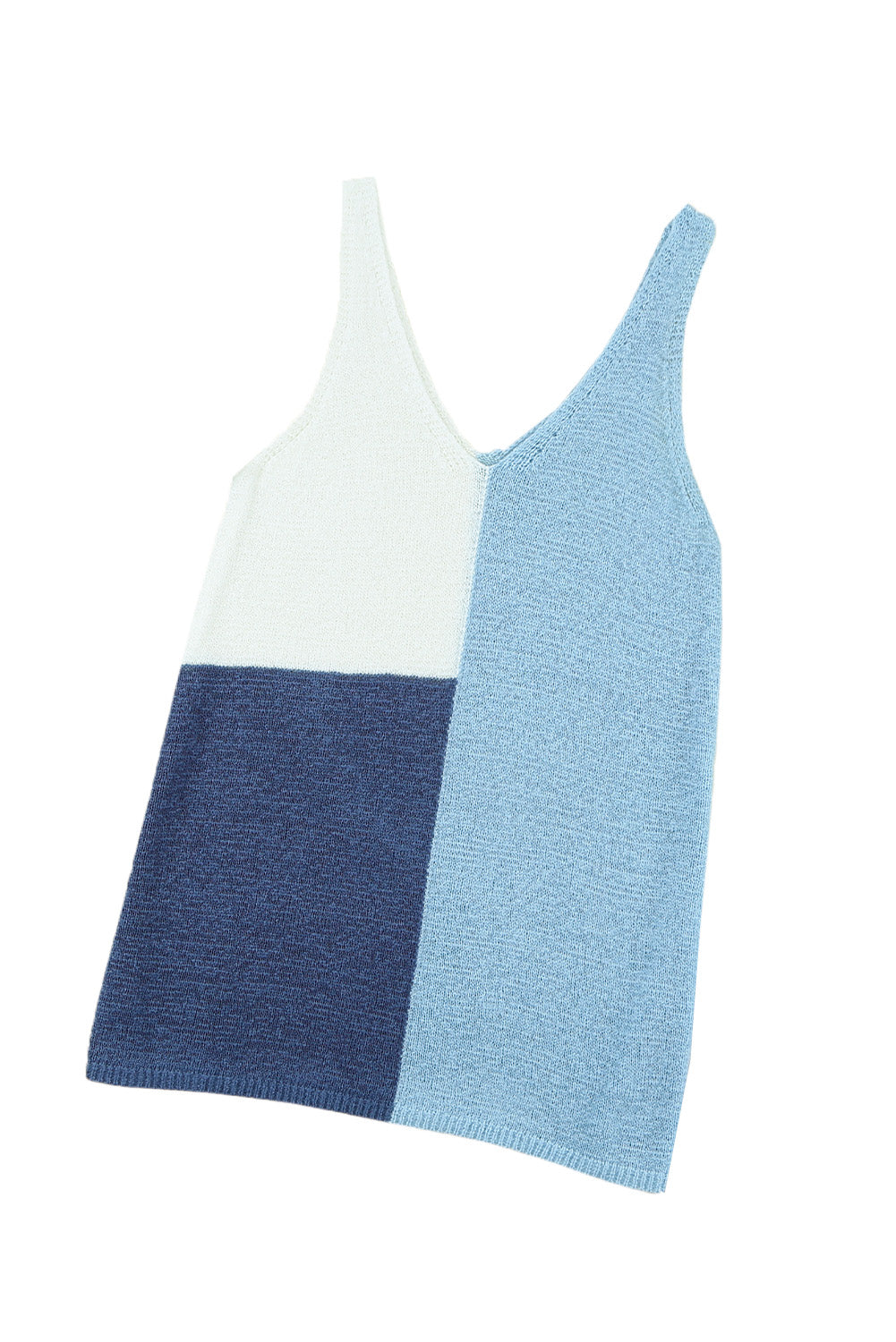 Color Block Knitted Tank Top