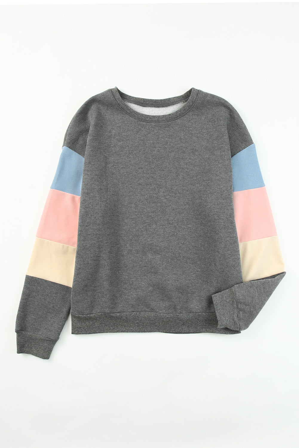 Colorblock Long Sleeve Pullover Sweatshirt