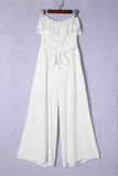 Ruffled Bandeau Wide Leg Jumpsuit