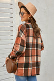 Plaid Print Buttoned Shirt Jacket