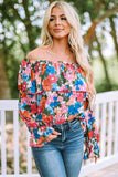 Floral Print Ruffled Off Shoulder Blouse