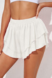 Ruffle Tiered Skirt Overlay Shorts