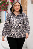 Plus Size Active Print Hoodie