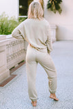 Long Sleeve Top and Drawstring Pants Lounge Outfit