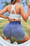 Gradient Tie-dye Printed Butt-lifting Active Shorts