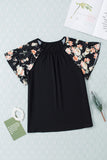 Tiered Floral Raglan Sleeve T Shirt