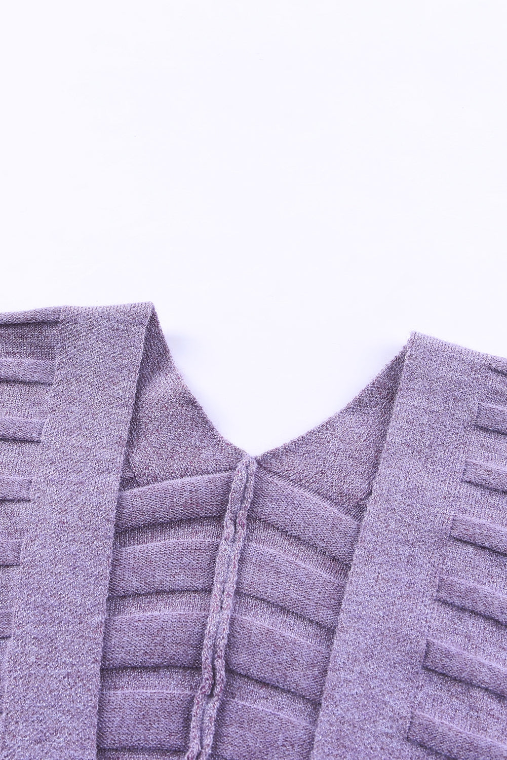 Ribbed Open Front Knit Cardigan