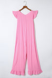 Ruffled Wide Leg Jumpsuit