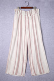 Smocked Waist Printed Wide Leg Pants