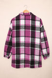 Plaid Print Buttoned Shirt Jacket