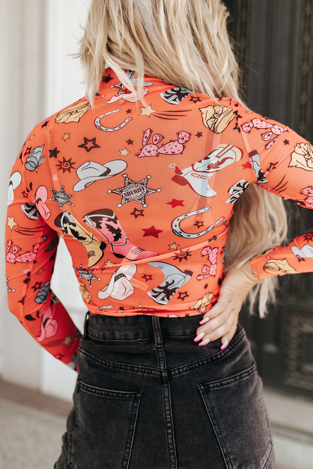 Rodeo Bound Printed Long Sleeve Bodysuit