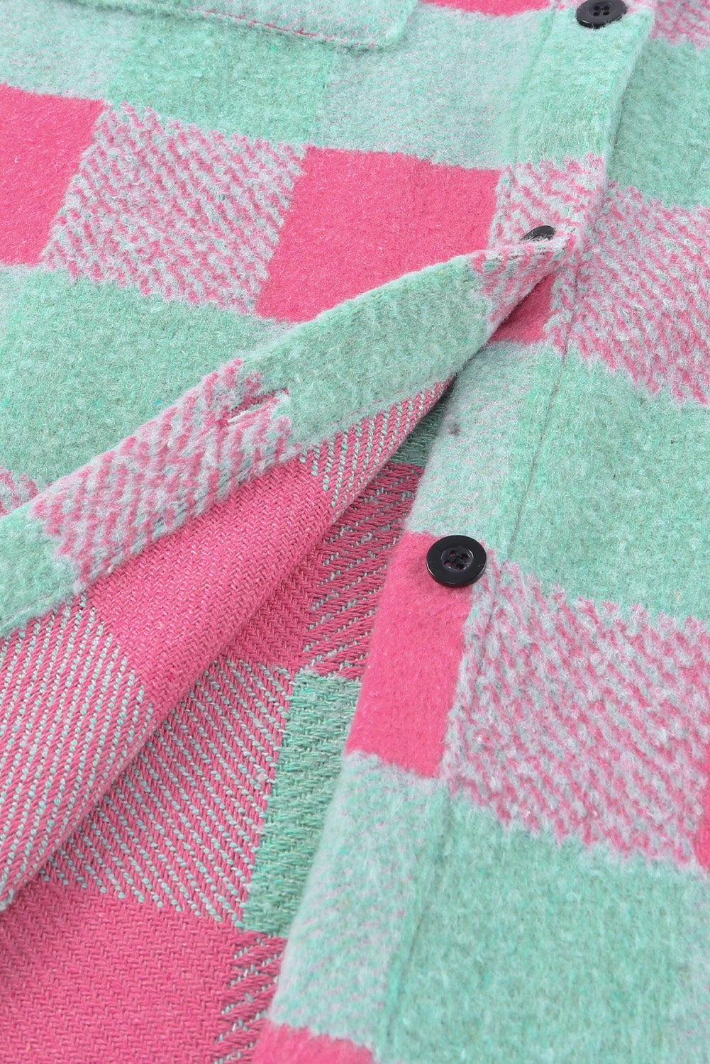 Veste surdimensionnée à motif écossais rose