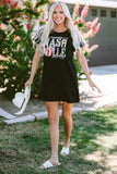 Robe t-shirt tendance noire Nashville Music Festival