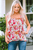 Flutter Floral Print Flowy Tank Top