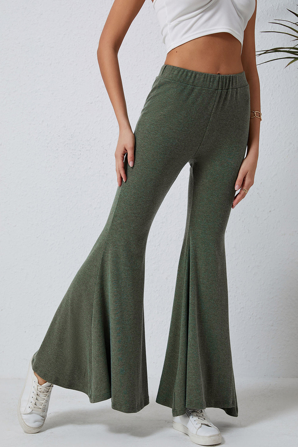 High Waist Fit and Flare Pants