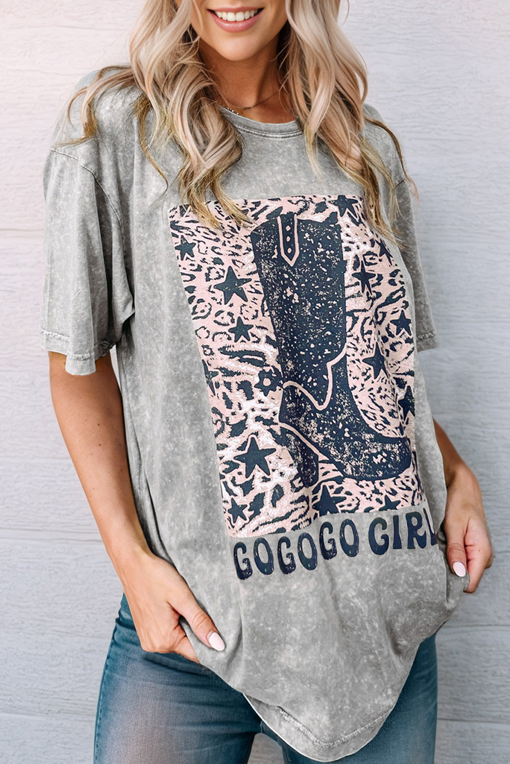 Let's Go Girls Cowboy Boots Graphic Tee