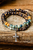 Double-Layered Cross Beading Bracelet