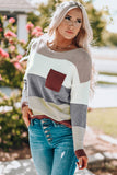 Colorblock Pocketed Sweater