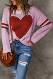 Heart Graphic Wide Sleeves Sweater