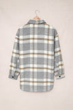 Plaid Print Pocket Women Shacket