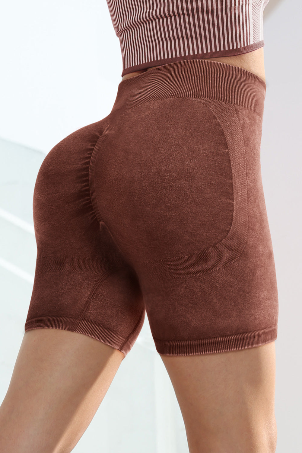 Ribbed High Waist Butt Lift up Active Bottoms