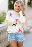 Colorful Star Pattern Loose Sweater