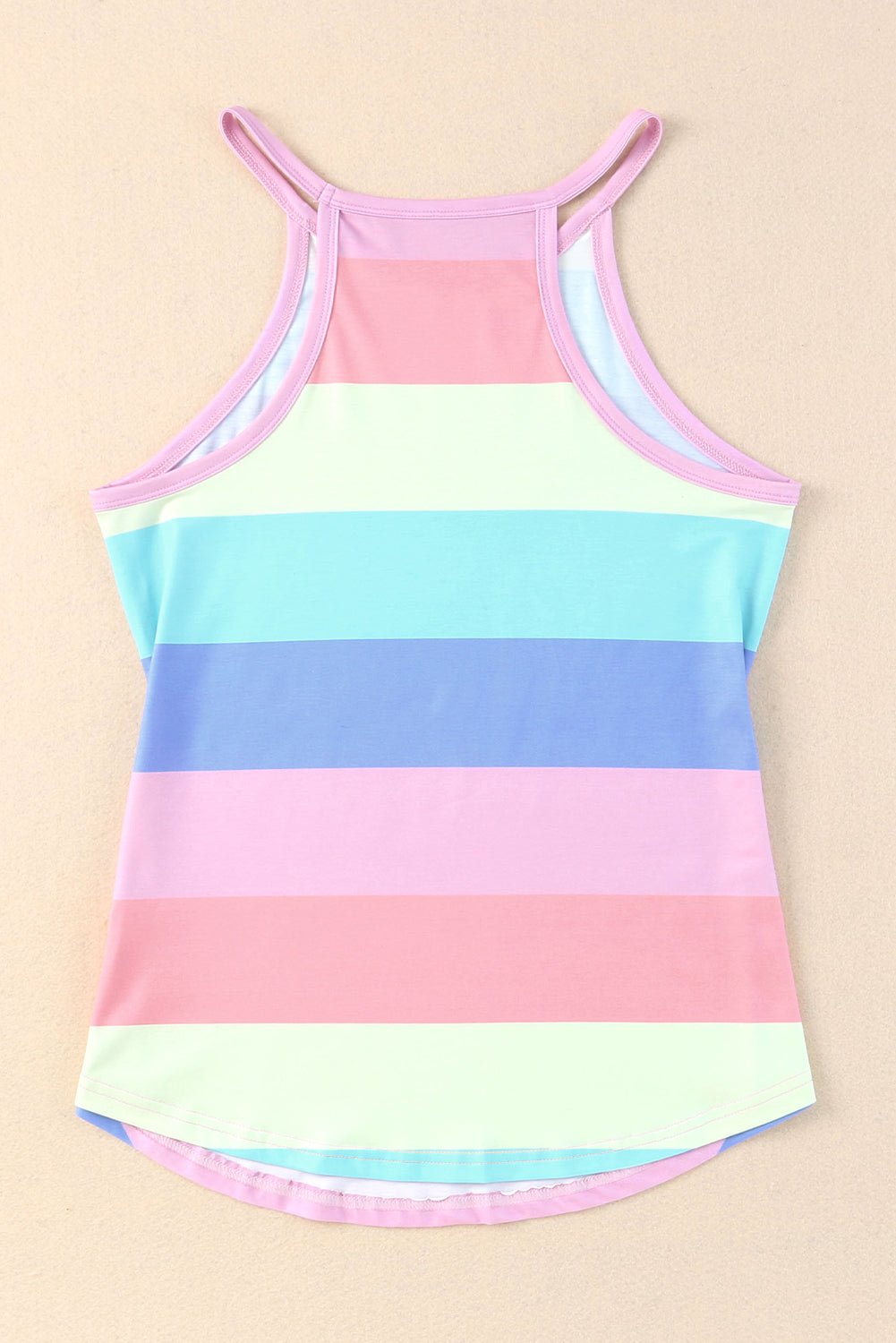 Multicolor Colorblock Knit Tank Top