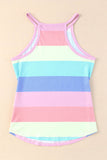 Multicolor Colorblock Knit Tank Top