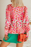 Abstract Print Long Sleeve Buttoned Shirt