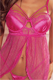 Underwire Babydoll Chemise & G-String Set