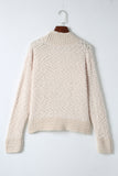 Popcorn Knit Open Front Cardigan