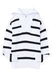 Sailor Collar Striped Knit Pullover Sweater