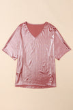 Copper Textured Oversize Foil T-Shirt