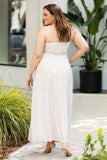 Plus Size V Neck Wrap Spaghetti Straps Maxi Dress