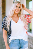 The US Stars and Stripes V Neck Tee