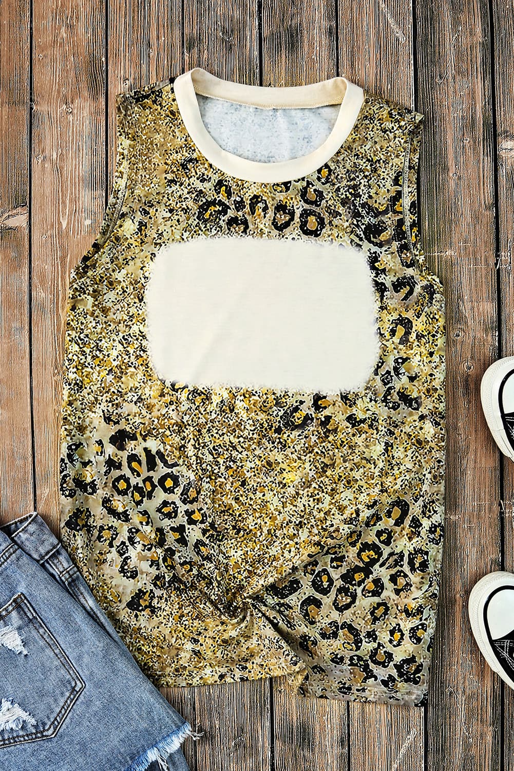 Print Blank Graphic Tank Top