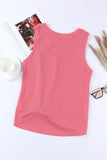 Twist Knot Waffle Knit Tank Top