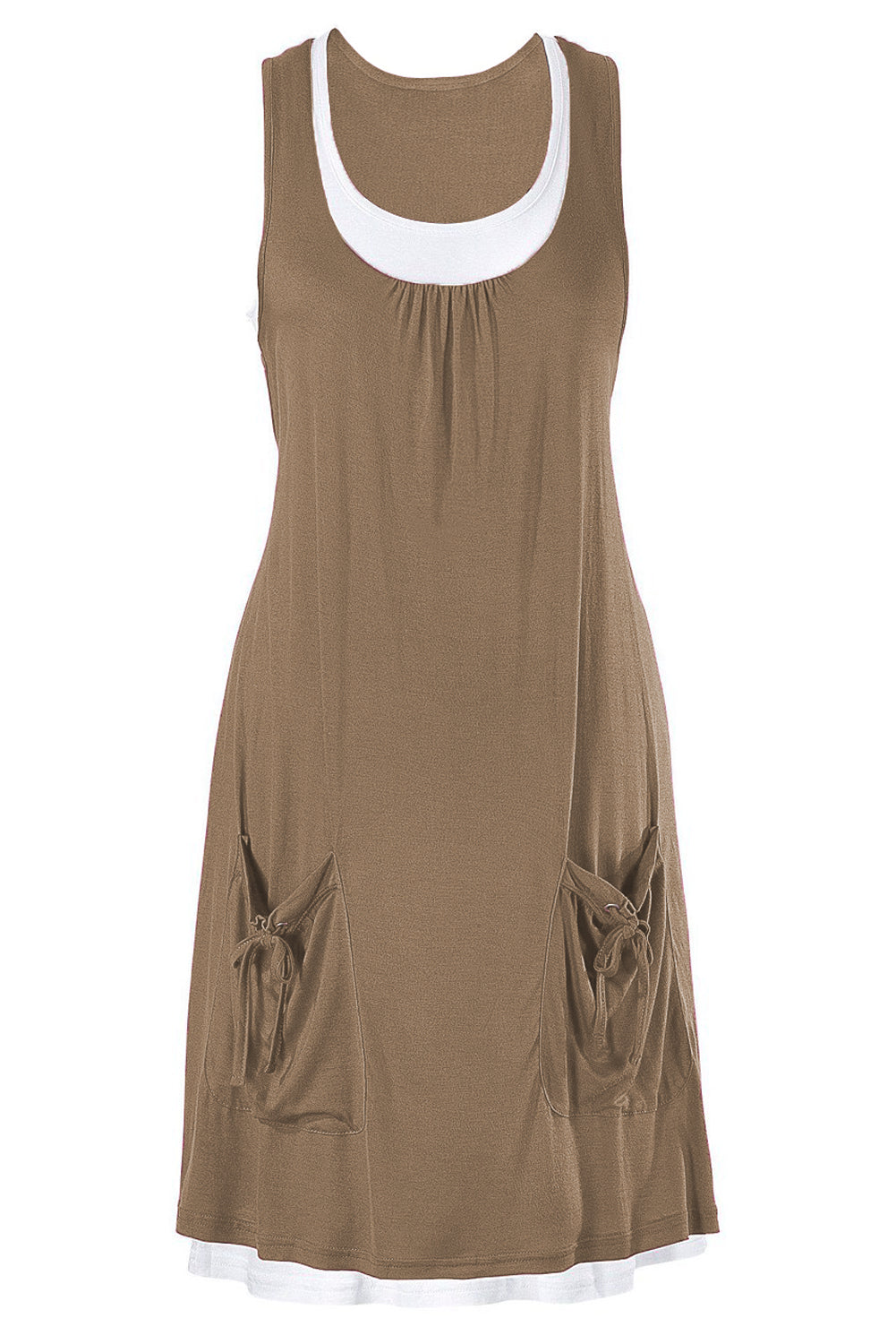 Side Pockets Sleeveless Beach Dress