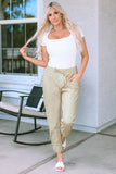 High Waist Drawstring Pocketed Pants