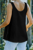 Button Textured Tank Top