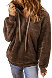 Brown Warm Furry Pullover Hoodie