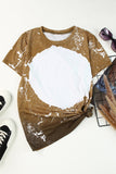 Bleached Blank Crew Neck Short Sleeve Top