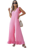 Ruffled Wide Leg Jumpsuit