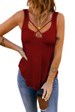 Solid Criss Cross Tank Top