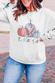 Pumpkin Graphic Plus Size Pullover Sweatshirt