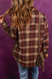 Plaid Zip Up Chest Pocket Shacket